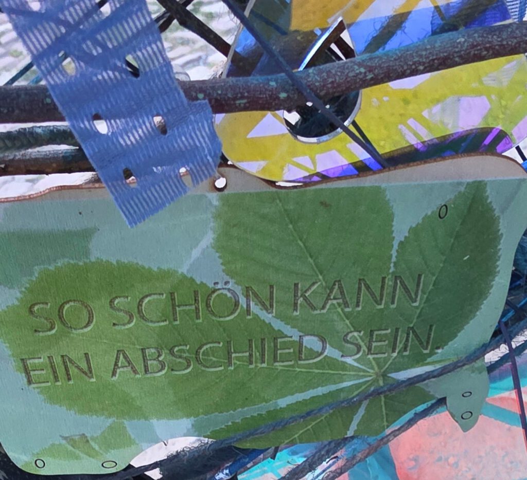 Plakette: So schön kann ein Abschied sein.